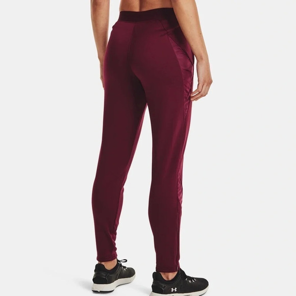 NWT Under Armour Womens XS UA Command Warm Up Pants Maroon Stretch Activewear - Picture 3 of 10